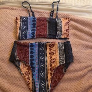 BRAND NEW Tribal Bandeau High waisted bikini